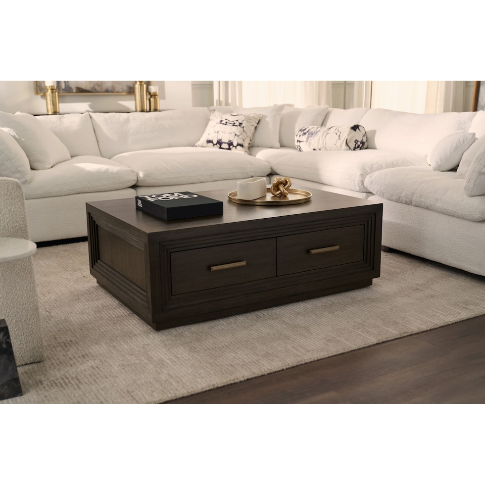 arielle occasional tables dark brown coffee table   