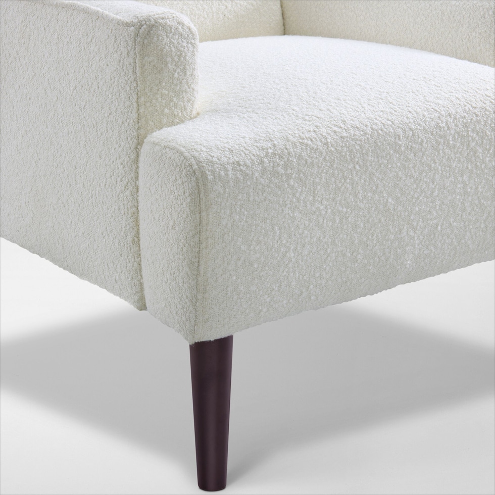 arla white accent chair   