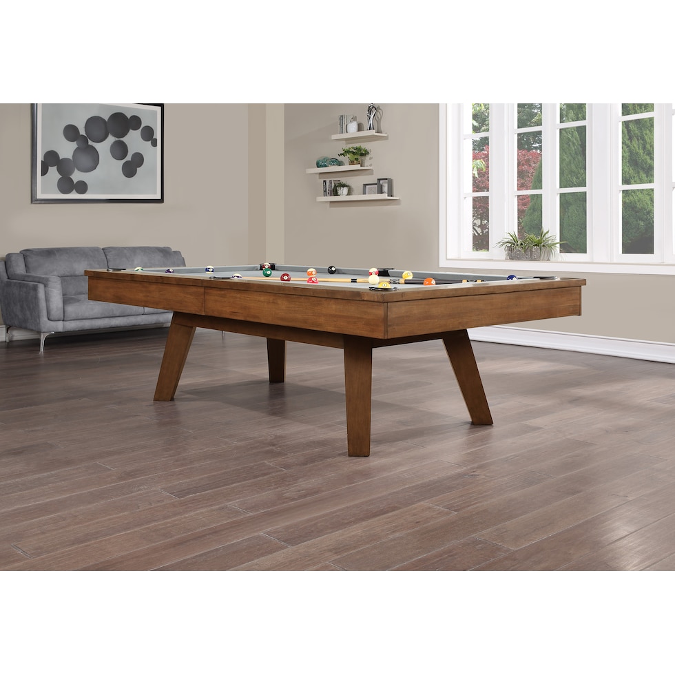 arlo pool table dark brown gaming table   