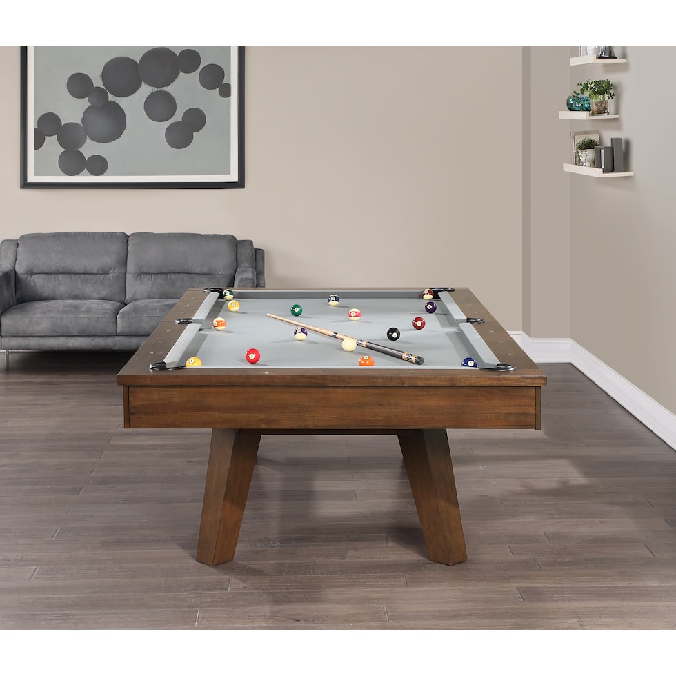 arlo pool table dark brown gaming table   