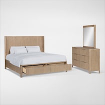 arlo light brown  pc king bedroom   