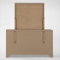arlo light brown dresser and mirror   