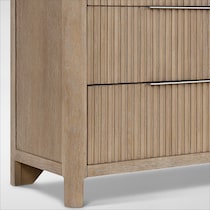 arlo light brown dresser and mirror   