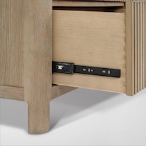 arlo light brown dresser and mirror   
