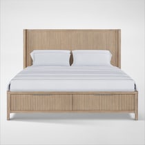 arlo light brown king bed   