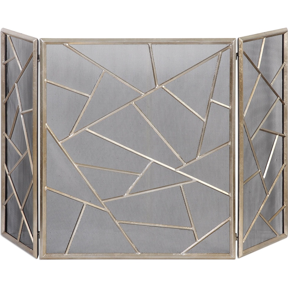 armino gray fireplace screen   