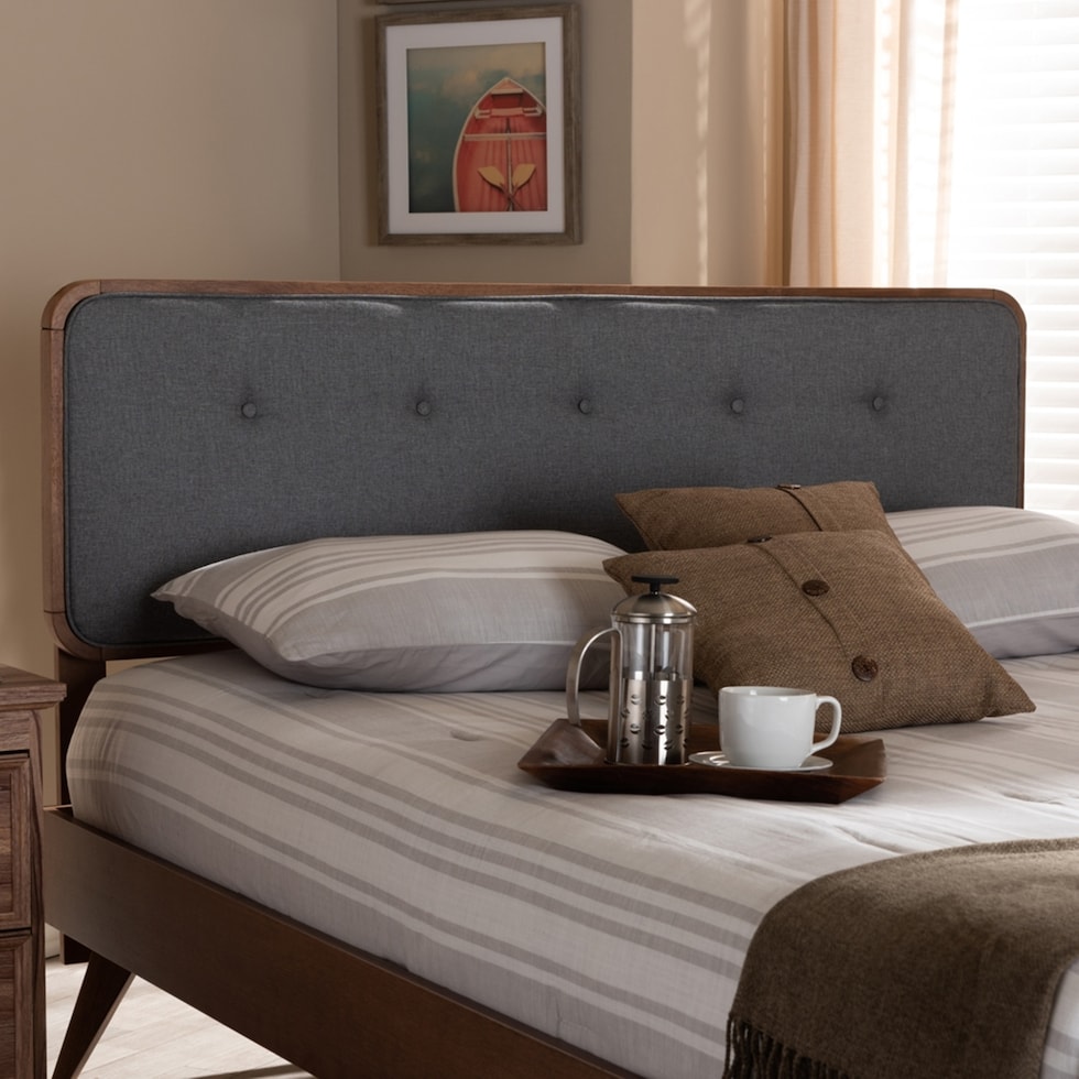 arnia gray king headboard   