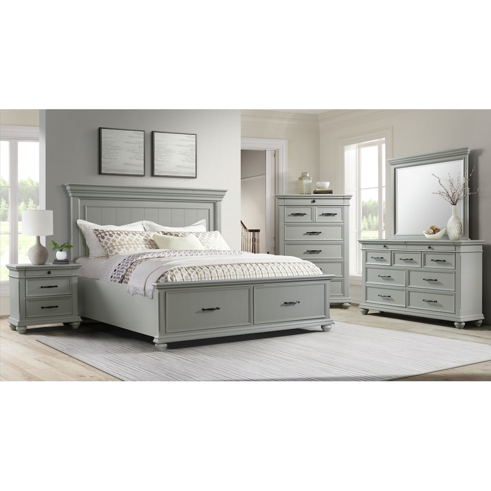 arnit gray nightstand   