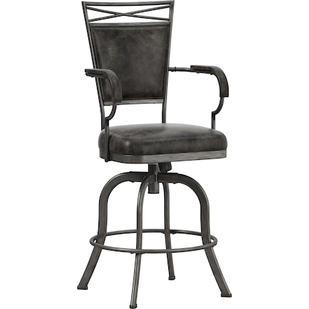 Arno Swivel Counter-Height Stool - Gray