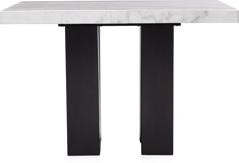 Artemis CounterHeight Marble Dining Table and 4 Upholstered Stools