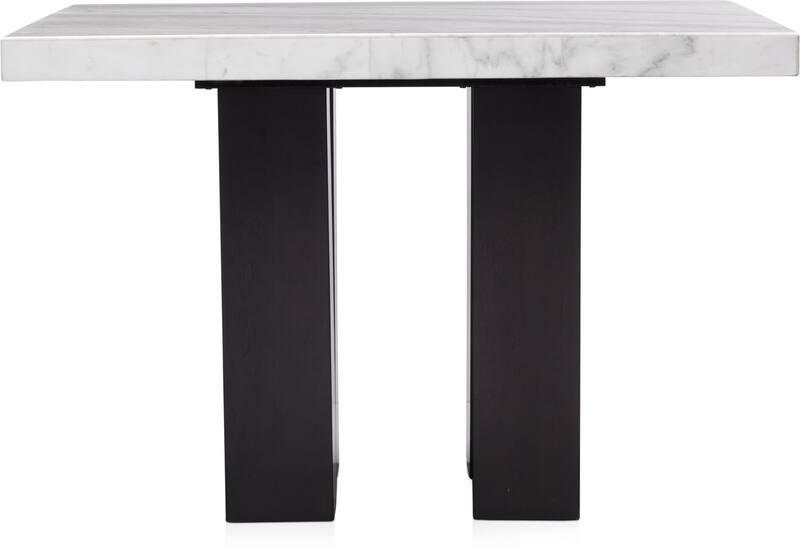 Artemis CounterHeight Marble Dining Table and 6 Upholstered Stools
