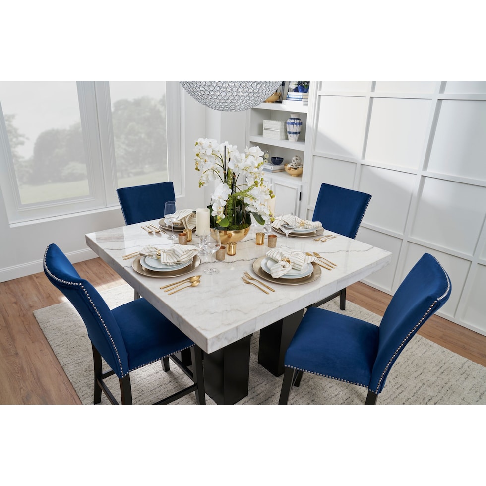 artemis counter height white marble counter height dining table   