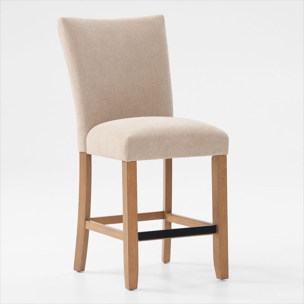 artemis beige natural legs counter height stool   