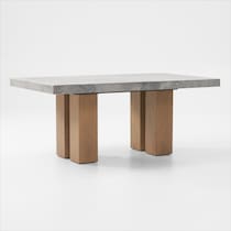 artemis gray marble beige natural legs  pc dining room   