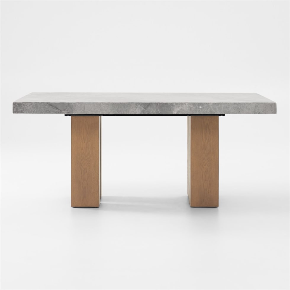 artemis gray marble beige natural legs  pc dining room   