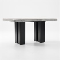artemis gray marble black legs counter height dining table   