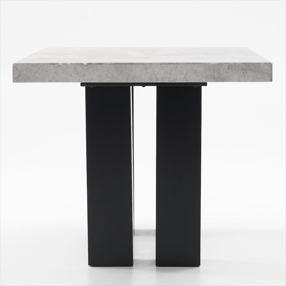 artemis gray marble black legs counter height dining table   
