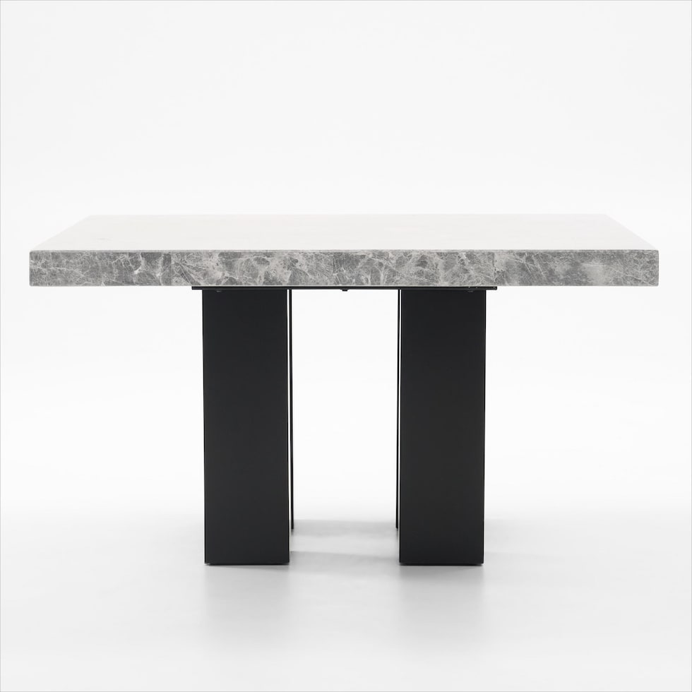 artemis gray marble black legs dining table   