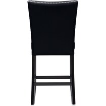 artemis gray marble black black legs  pc counter height dining room   