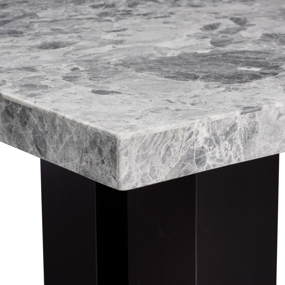 artemis gray marble black black legs  pc counter height dining room   