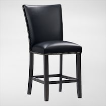 artemis gray marble black black legs  pc counter height dining room   