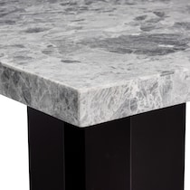 artemis gray marble black black legs  pc counter height dining room   
