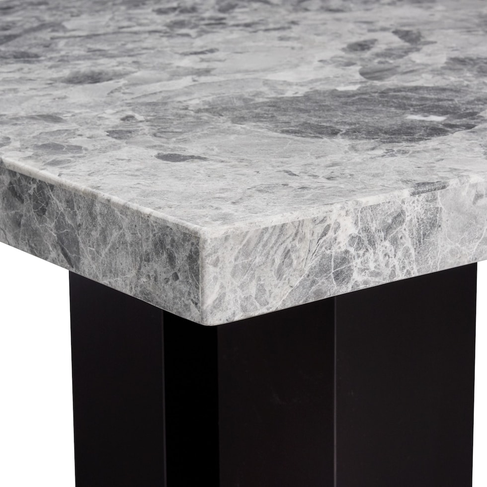 artemis gray marble black black legs  pc counter height dining room   