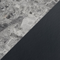 artemis gray marble black black legs  pc counter height dining room   