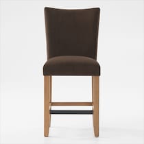 artemis gray marble brown natural legs  pc counter height dining room   
