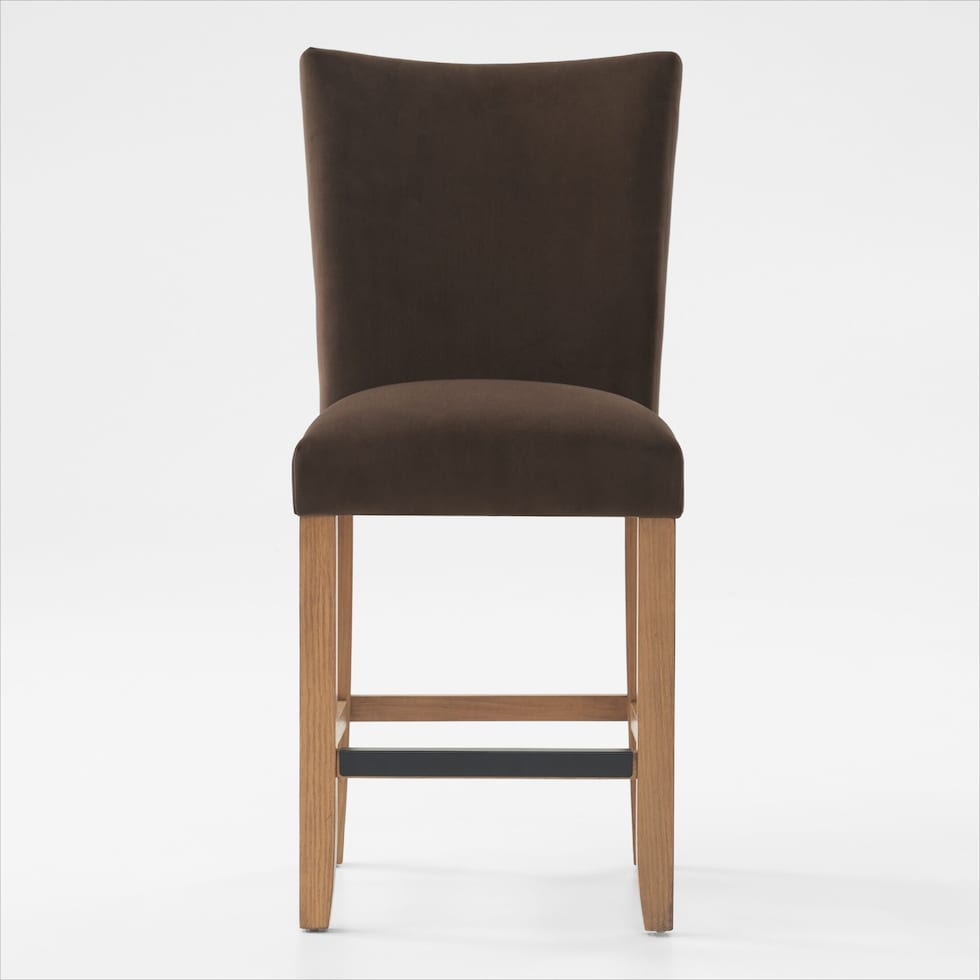 artemis gray marble brown natural legs  pc counter height dining room   