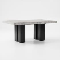 artemis gray marble gray black legs  pc dining room   