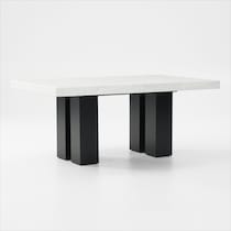 artemis gray marble gray black legs  pc dining room   
