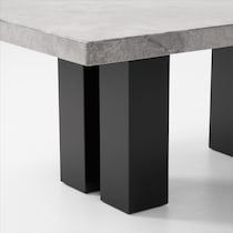artemis gray marble gray black legs  pc dining room   