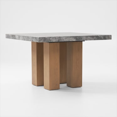 Artemis Marble Counter-Height Dining Table with Natural Legs