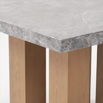 artemis gray marble natural legs counter height dining table   