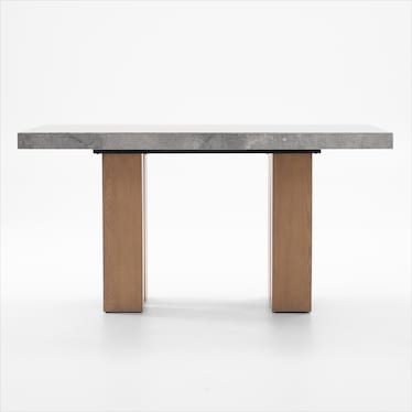 Artemis Marble Counter-Height Dining Table - Gray Marble/Natural
