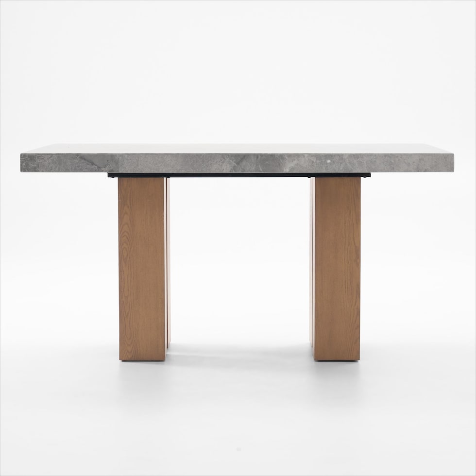 artemis gray marble natural legs counter height dining table   