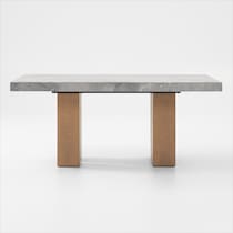 artemis gray marble natural legs dining table   