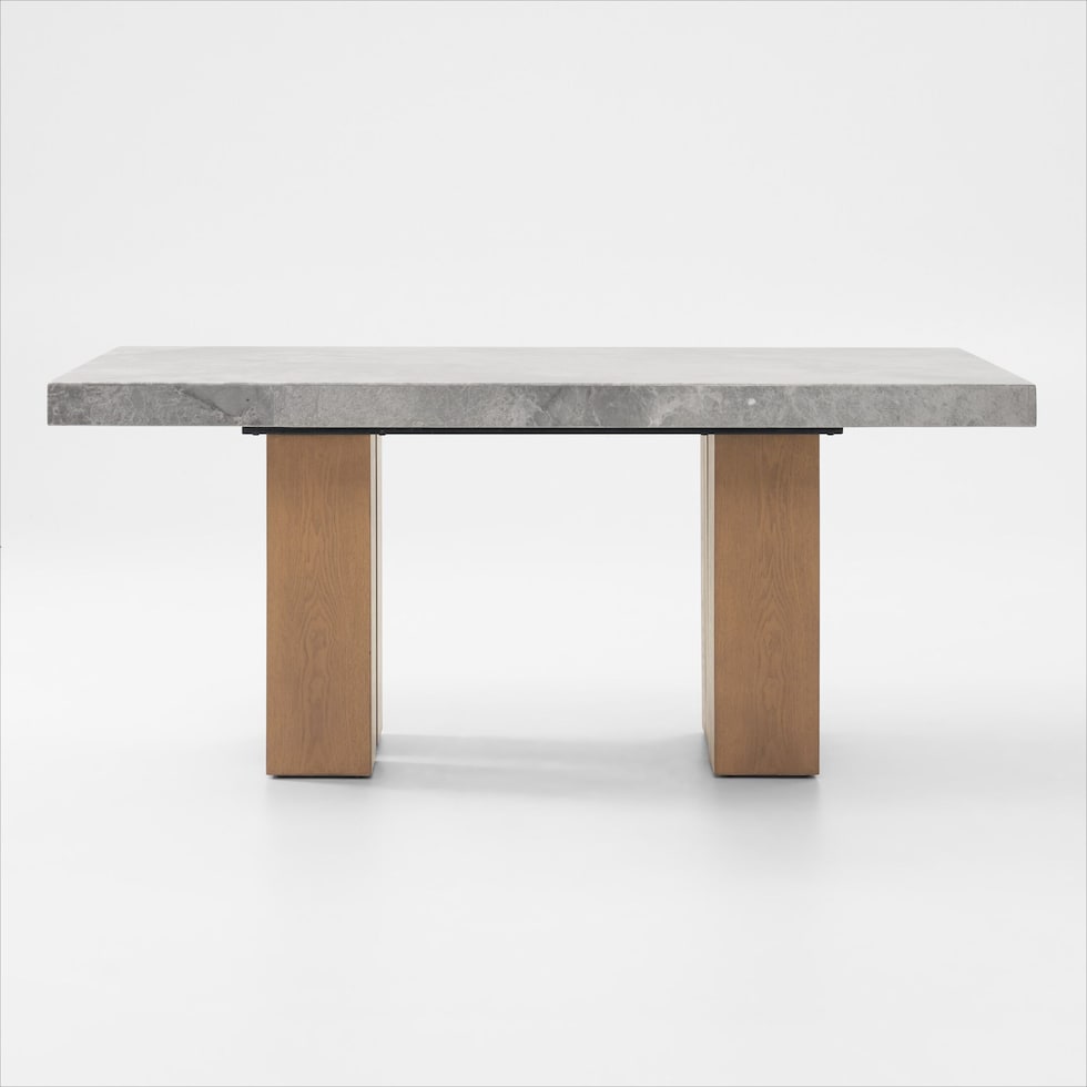 artemis gray marble natural legs dining table   