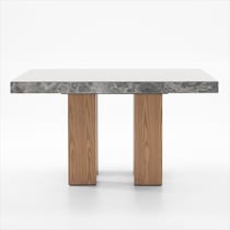 artemis gray marble natural legs dining table   