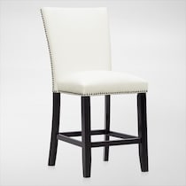 artemis gray marble white black legs  pc counter height dining room   
