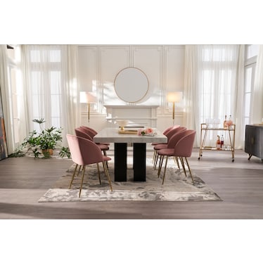 Artemis Marble Dining Table - Gray Marble