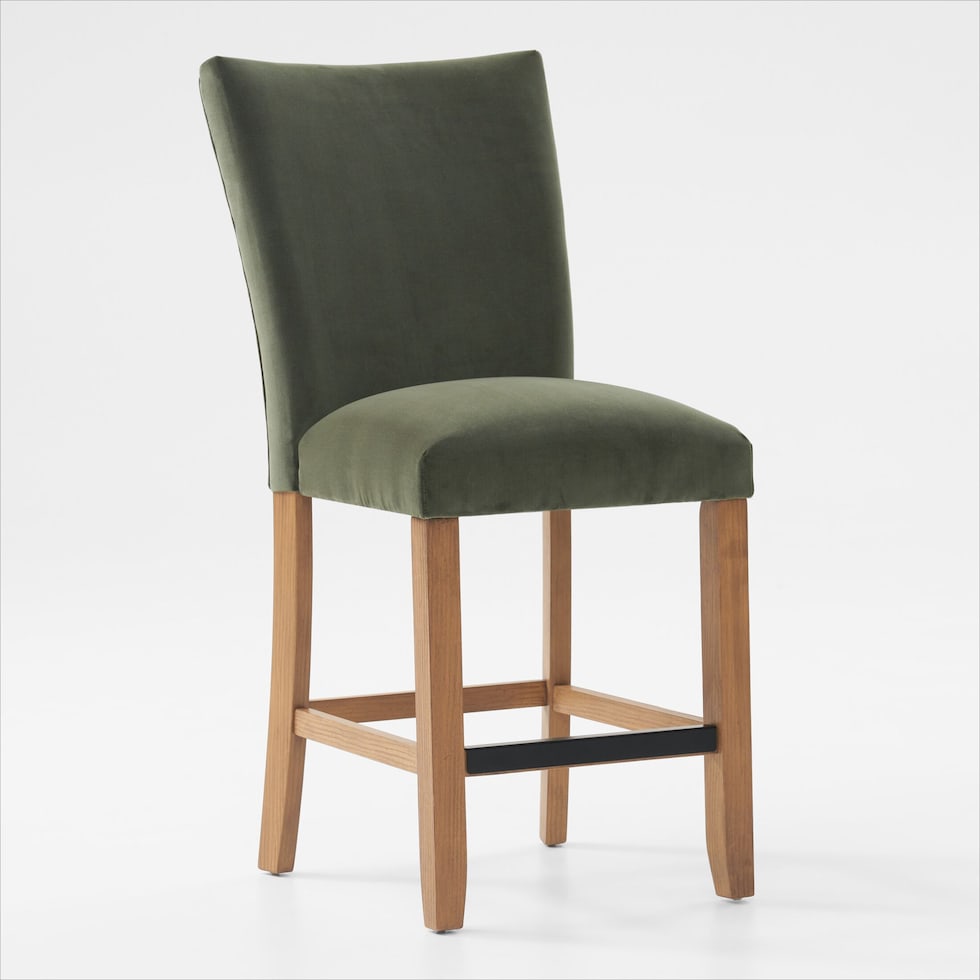 artemis olive natural legs counter height stool   