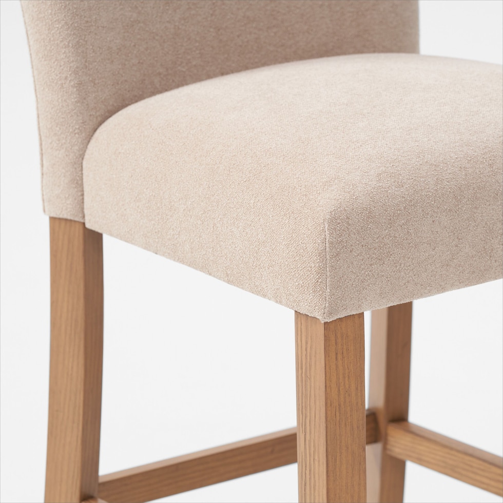 artemis white marble beige natural legs  pc counter height dining room   