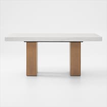 artemis white marble beige natural legs  pc dining room   