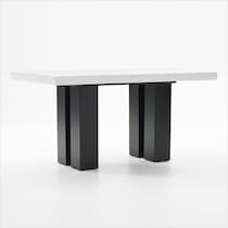 artemis white marble black legs counter height dining table   