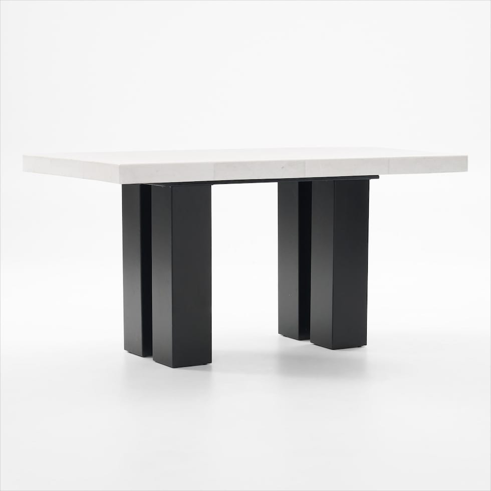 artemis white marble black legs counter height dining table   