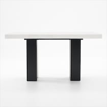 artemis white marble black legs counter height dining table   