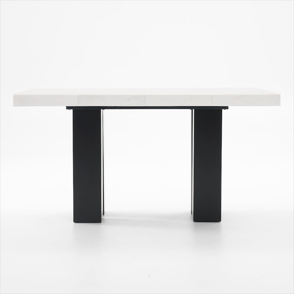 artemis white marble black legs counter height dining table   