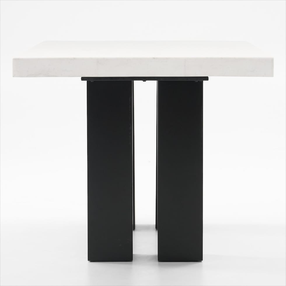artemis white marble black legs counter height dining table   